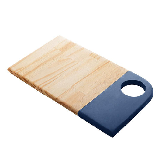 Tábua em madeira Pinus com alça laqueada cor azul