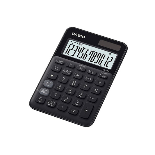 Calculadora compacta Casio de mesa c/ visor amplo 12 dígitos