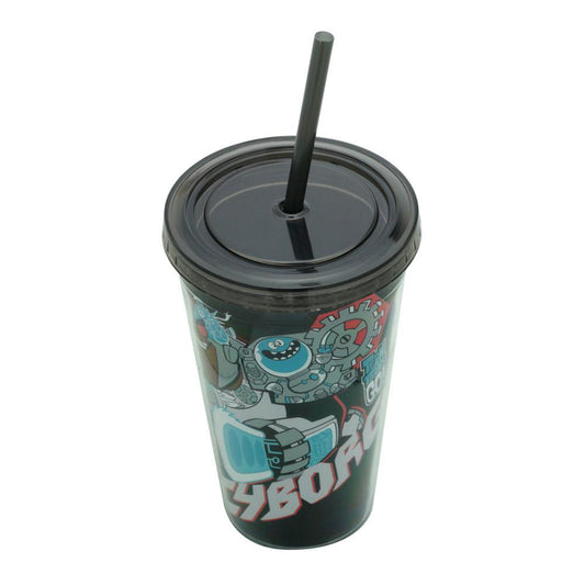 Copo Plástico com Canudo - Teen Titans