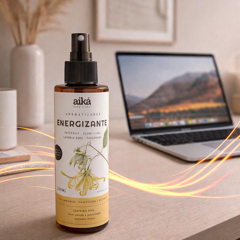 Aromatizador De Ambiente Spray 200ml Óleos Essenciais Aiká