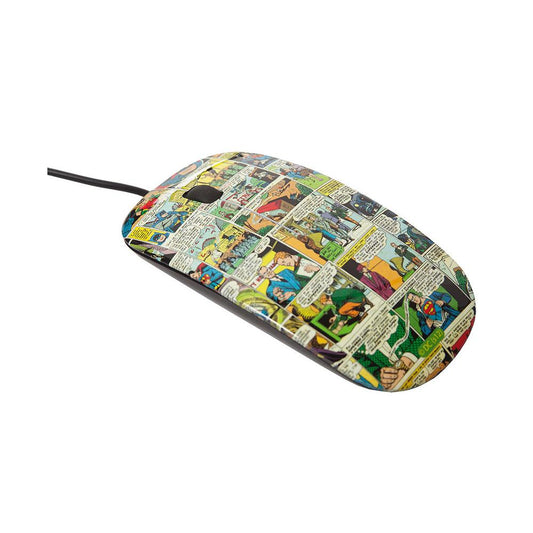 Mouse Plástico Quadrinhos DC Colorido