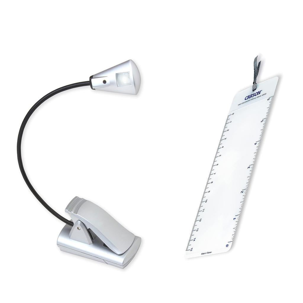 Kit Marcador De Página Com Lente 3x E Luminária Led Flexível