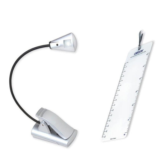 Kit Marcador De Página Com Lente 3x E Luminária Led Flexível