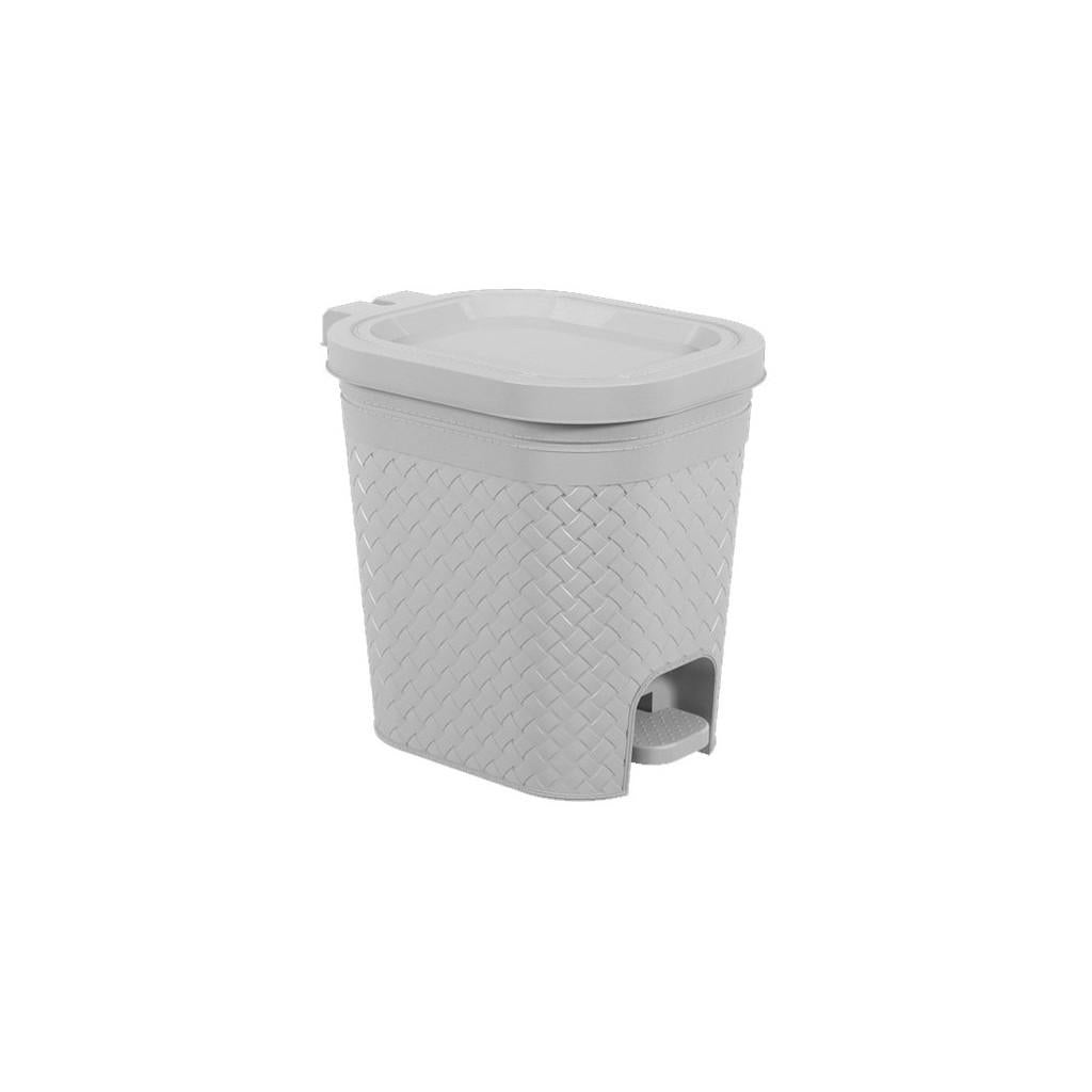 Lixeira com Pedal 6,5l Craft Coza 26,8 x 19,7 x 25,7 cm - Cinza
