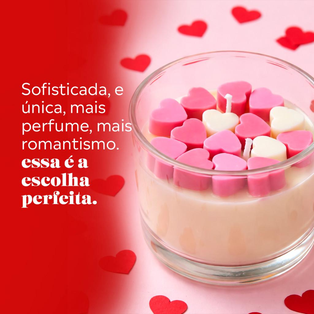 Vela Decorativa Aromática Love Vidro Com Tampa Madeira 250g