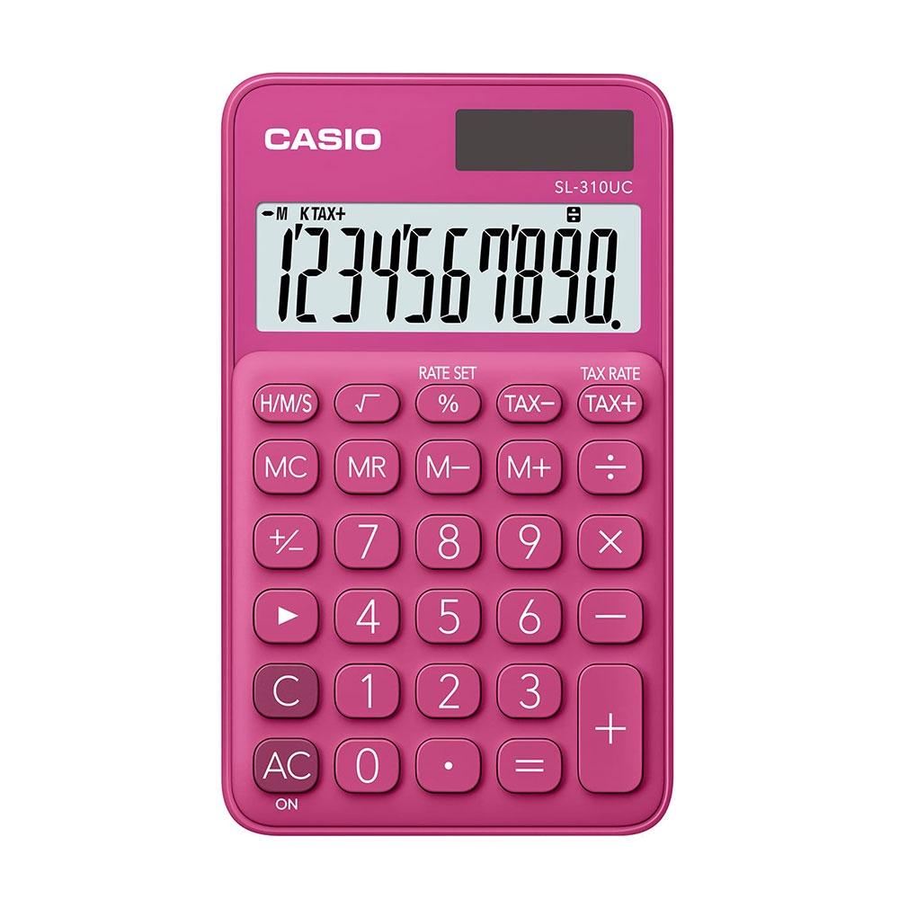 Calculadora Portátil Casio c/ visor amplo 10 dígitos e alimentação Dupla
