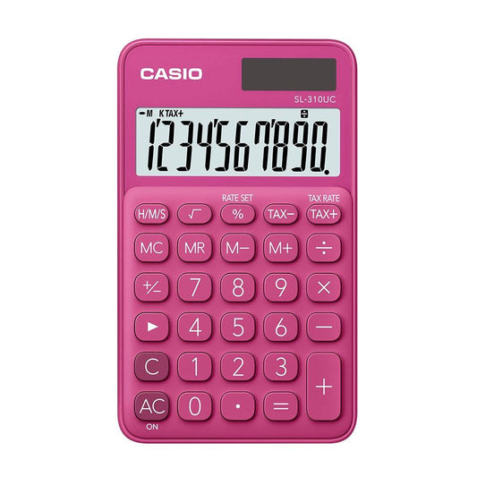 Calculadora Portátil Casio c/ visor amplo 10 dígitos e alimentação Dupla