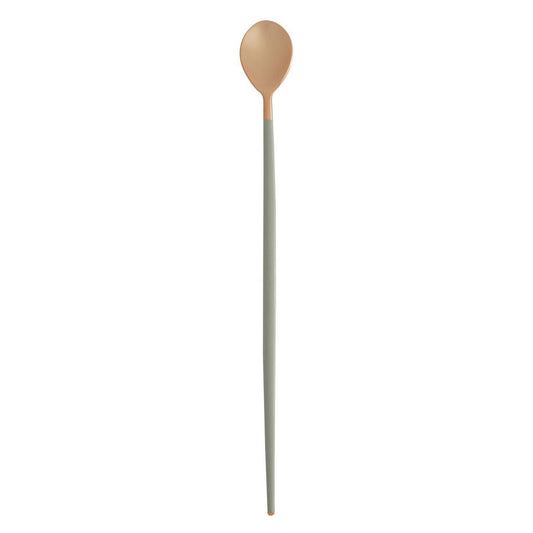 Colher em aço inox Bailarina Tokyo 30cm rosé gold/cinza