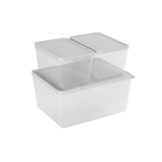 Conjunto de 3 Potes Natural Basic Coza 20,3 x 15,8 x 9,8 cm