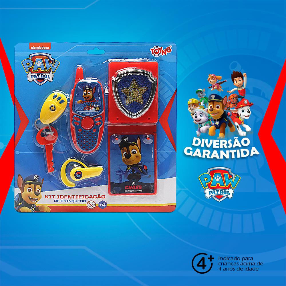 Brinquedo Kit Patrulha Canina Identificação Com Telefone, Distintivo, Chave E Fone