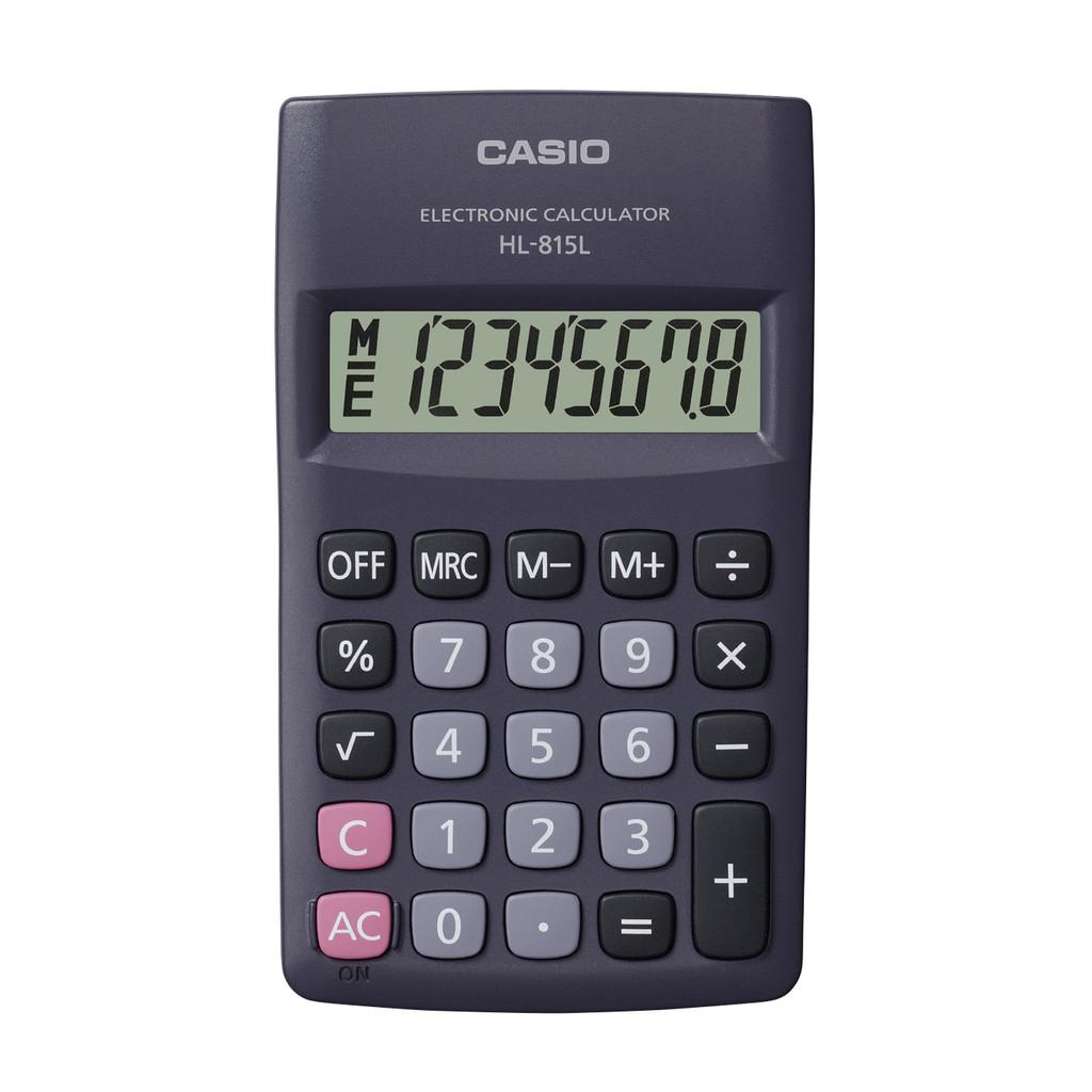 Calculadora Casio de bolso vertical  c/ visor 8 dígitos HL-815L-BK