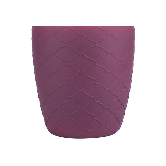 Vaso Vidro 14,6 x 14,6 x 15,2 Cm Roxo