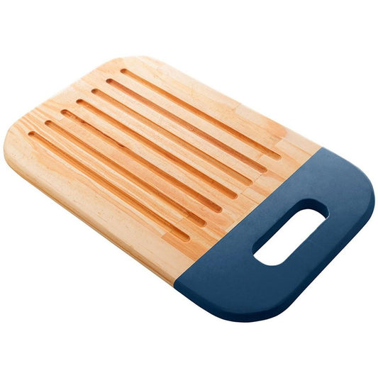 Migalheira madeira c/alça laqueada Pinus azul 40x25x2cm