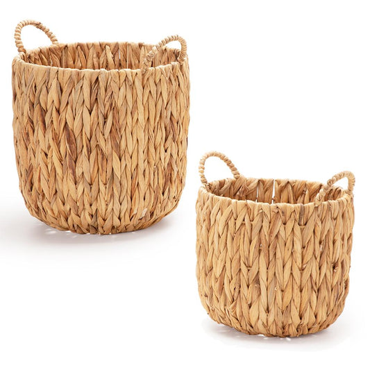 Kit cestos em fibra natural - 2 peças