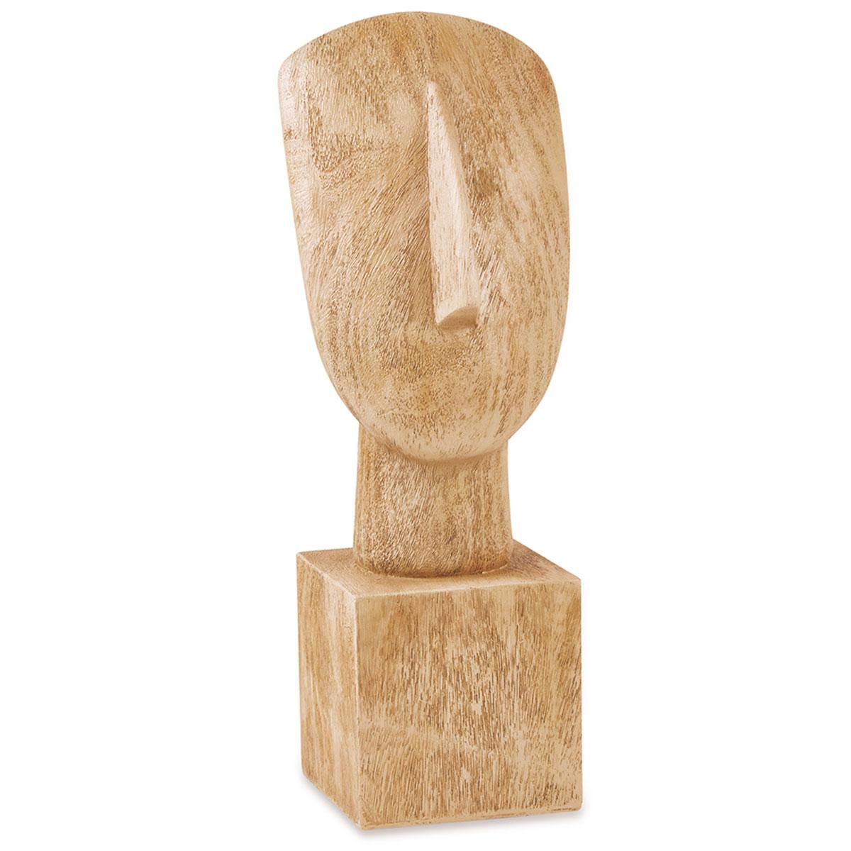 Escultura face em poliresina  41,5 x 14 x 14 cm