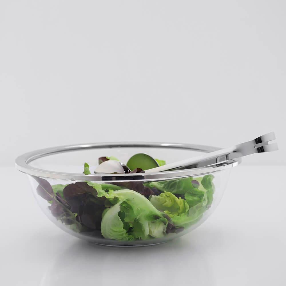 Saladeira Milan Inox 4 Litros Com Pegador Design Moderno E Elegante Riva