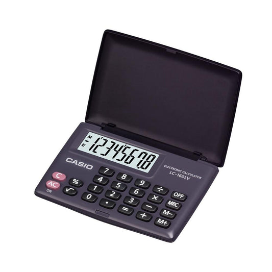 Calculadora Casio ultraportátil horizontal 8 dígitos LC-160LV-BK