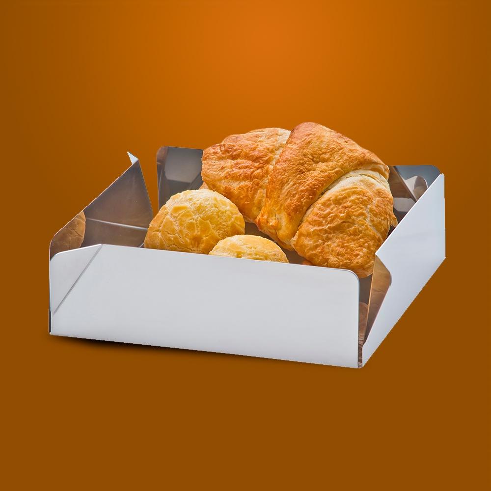 Cesto para pão em Inox Ritratto Designer Studio Riva