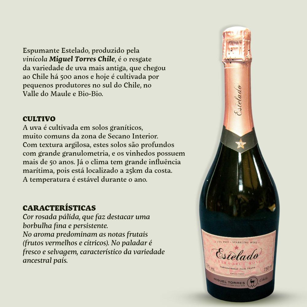 Kit Espumante Miguel Torres Rosé e Sabre Laguiole Premium