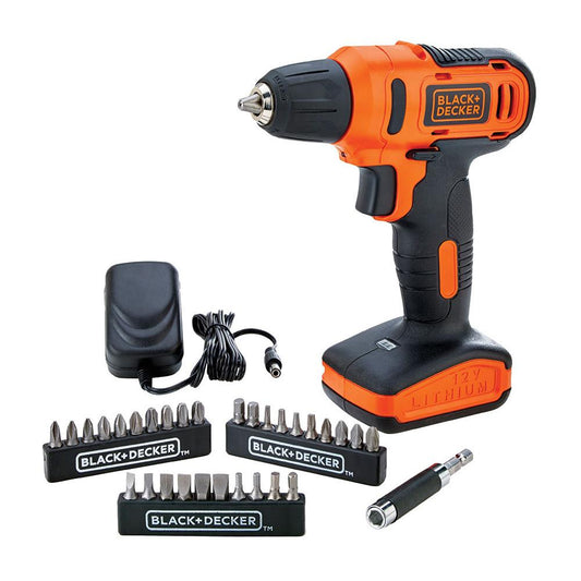 Parafusadeira/Furadeira BLACK+DECKER 3/8´´ (10MM) 12 V com 31 Acessórios