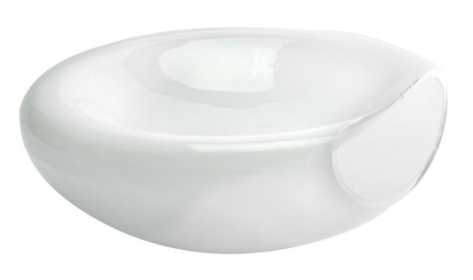 Saladeira Bianco E Nero De Vidro 13 X 30 Cm Branca