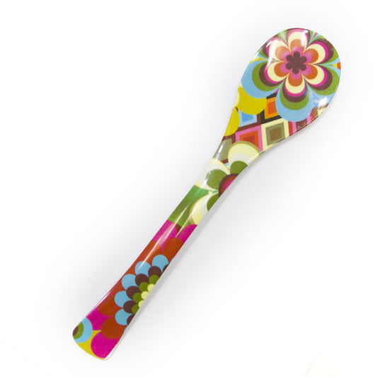 Colher Plástica Para Salada - Floral