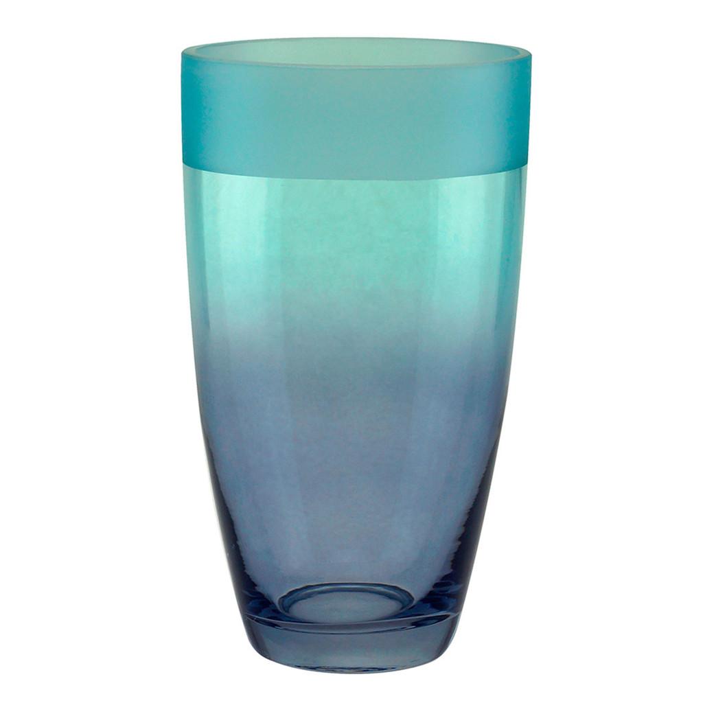 Vaso vidro azul 12x21cm