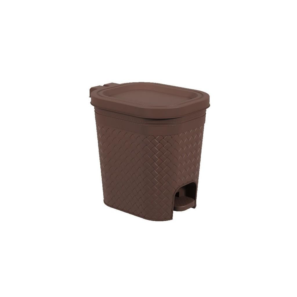 Lixeira com Pedal 6,5l Craft Coza 26,8 x 19,7 x 25,7 cm - Marrom