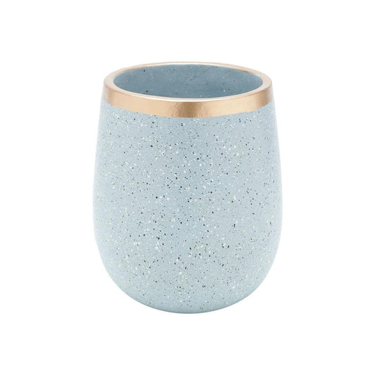 Vaso decorativo cerâmica granilite cinza 13x16cm