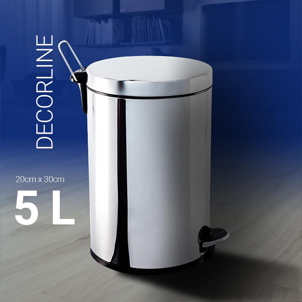 Lixeira Brinox Inox com Pedal e Balde 5L