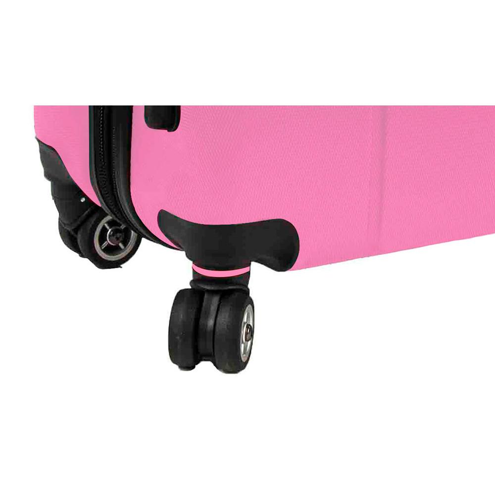 Mala viagem Primicia ABS Giro 360° Grande - Rosa e Travesseiro de pescoço