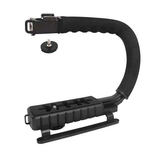 Grip e estabilizador de mão para filmar esportes de ação com suporte e controle remoto