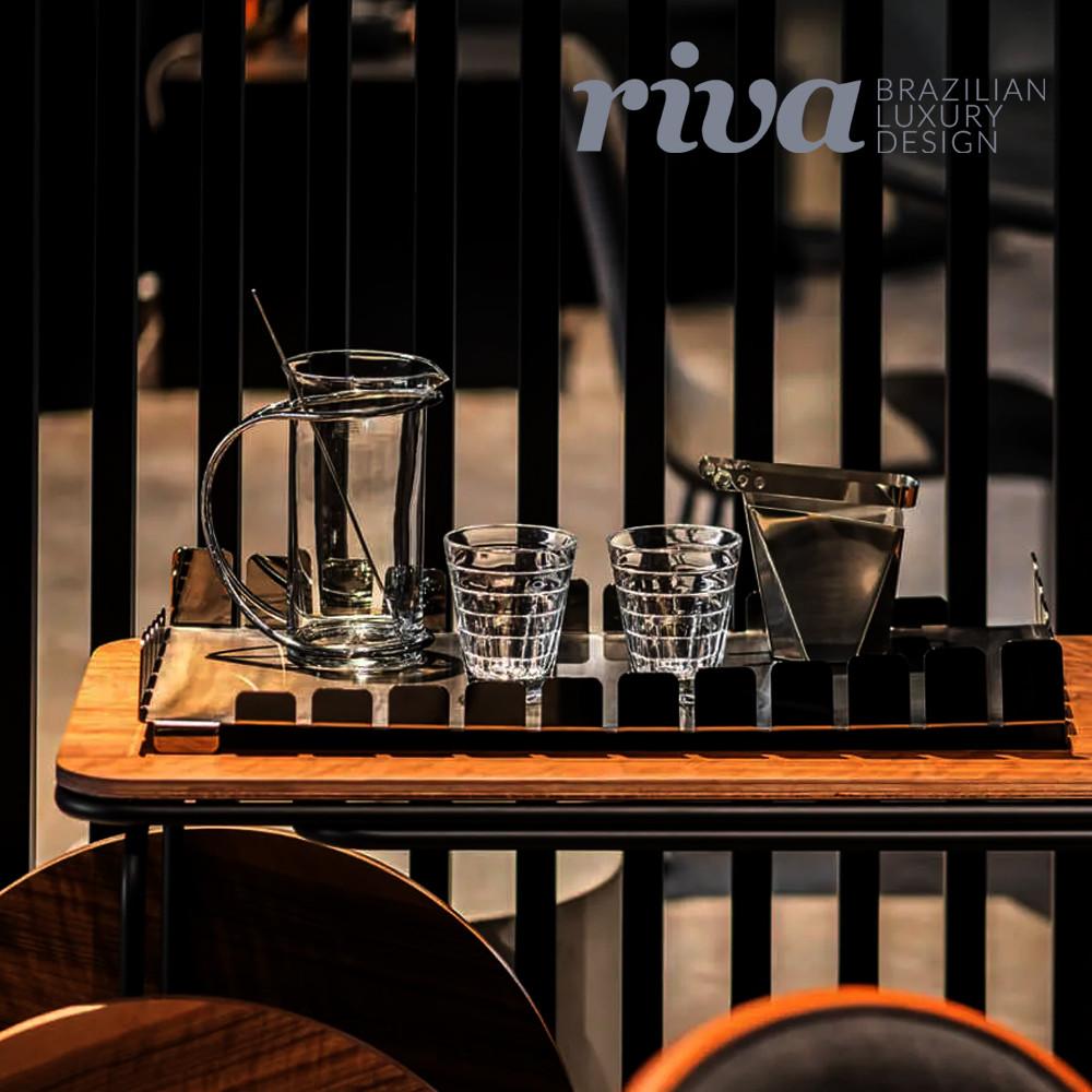 Jarra Agliana Riva Níquel Black 1.5L Com Mexedor Design Exclusivo