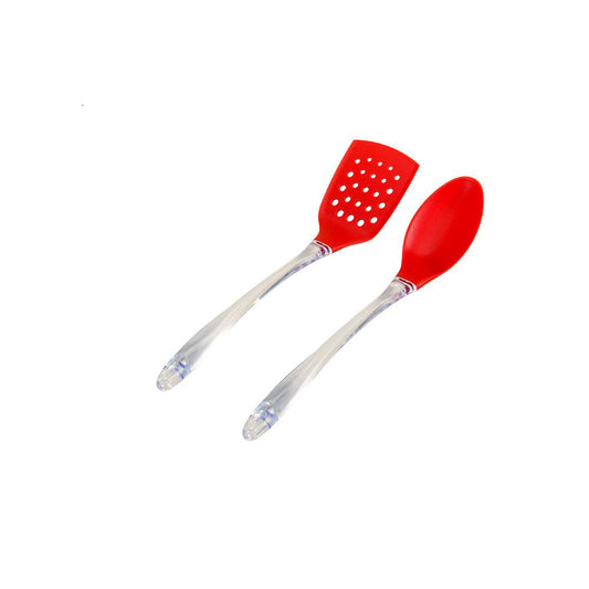 Conjunto com 2 utensílios na cor vermelha