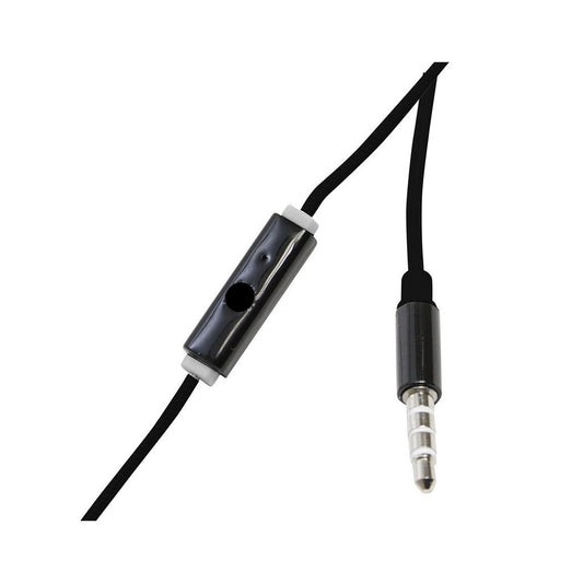 Fone de ouvido tipo auricular com microfone no cabo