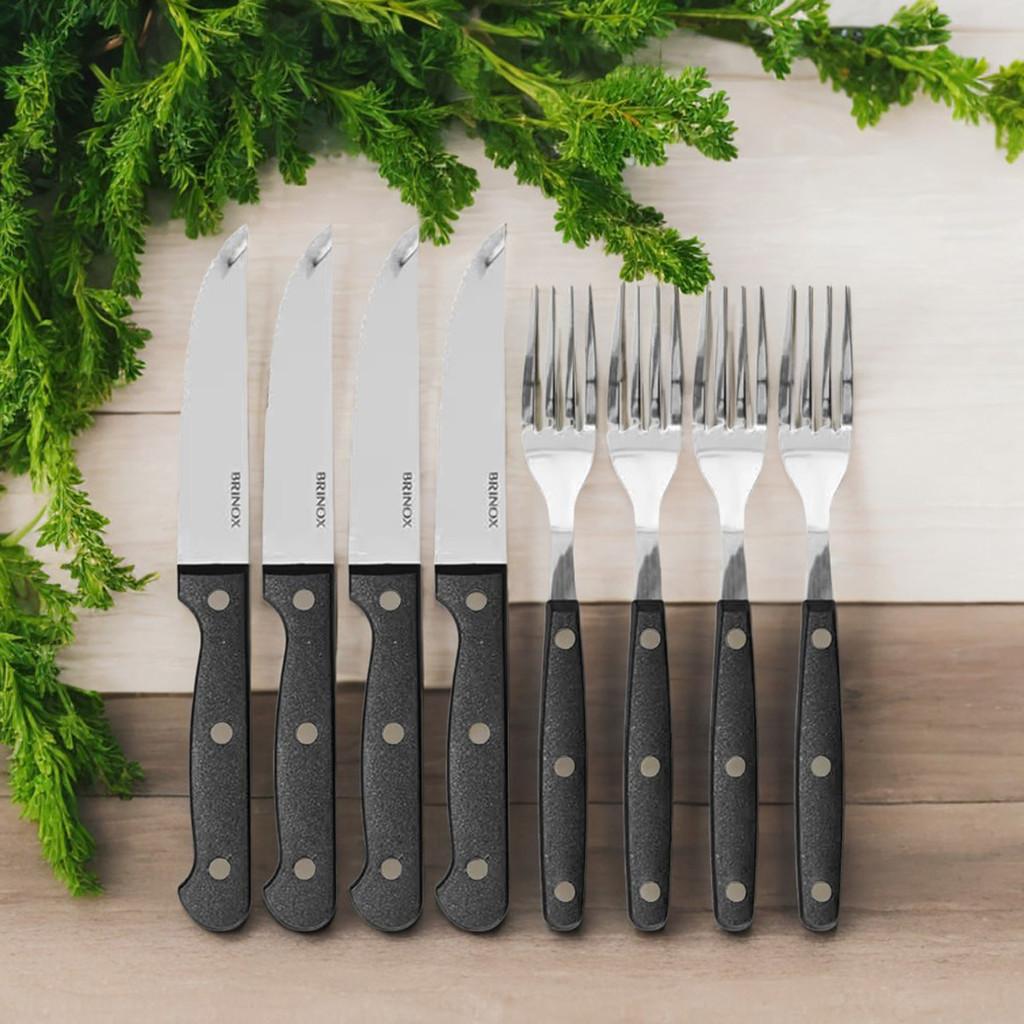 Conjunto Chumbo Para Churrasco Robustez E Estilo 8 Peças Em Aço Inox Brinox