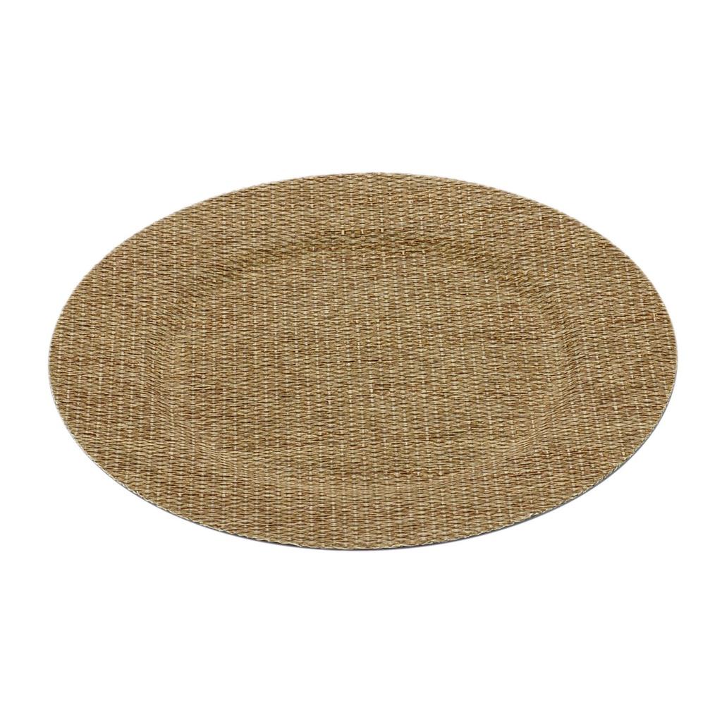 Sousplat plástico mescla palha 33cm