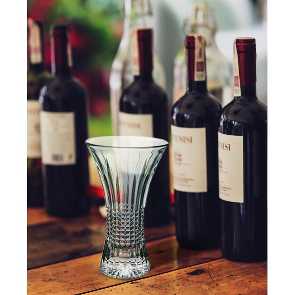 Vaso de cristal Queen 16x10x30cm verde
