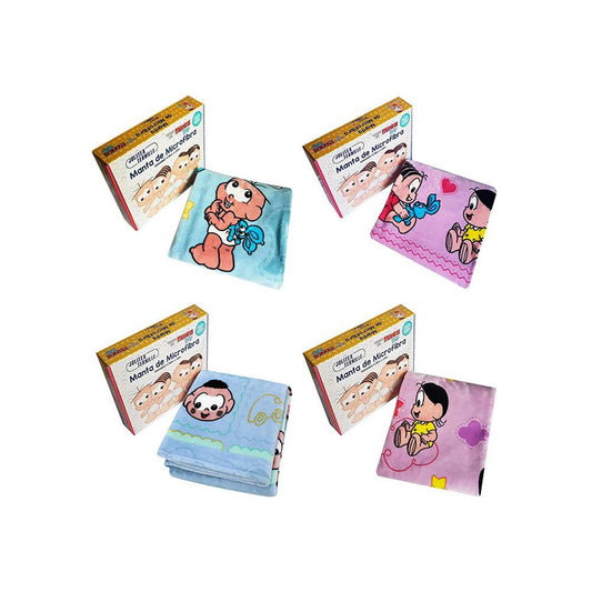 Manta Turma Da Mônica Baby Jolitex 90x110Cm Flanelada Macia