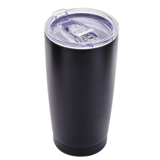 Copo Térmico de aço inox parede dupla com tampa preto 600ml