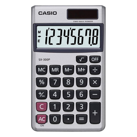 Calculadora de bolso com visor 8 dígitos e acab. aço escovado