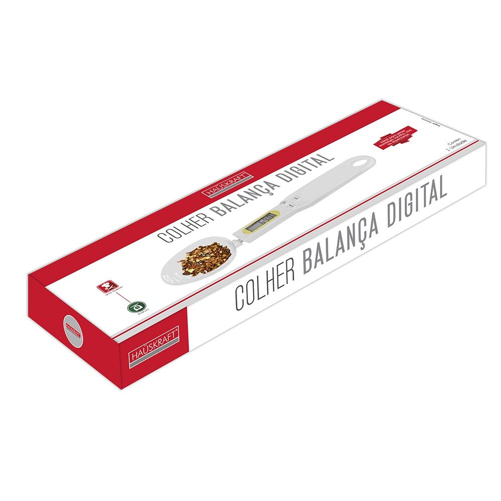 Colher balança digital branca
