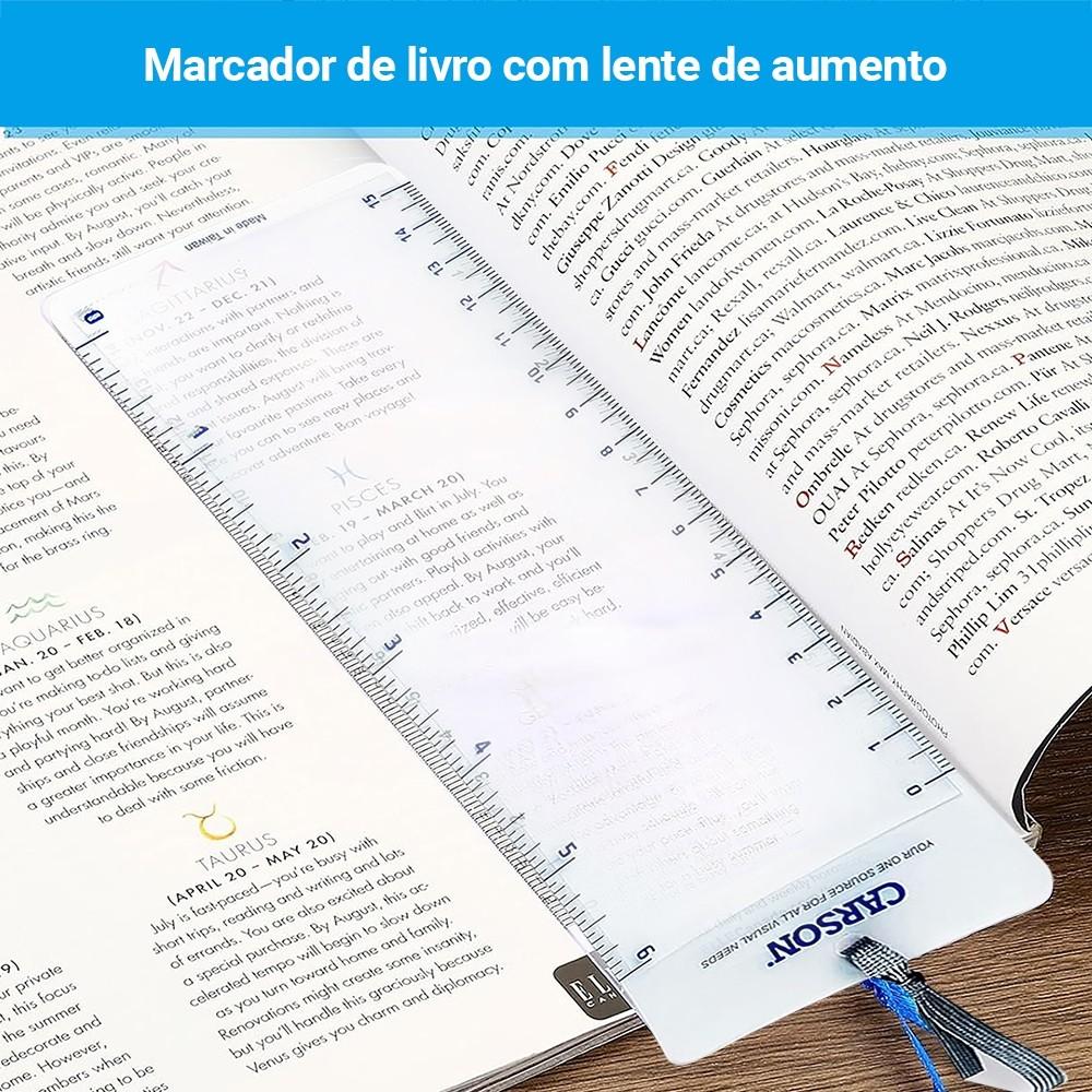 Kit Marcador De Página Com Lente 3x E Luminária Led Flexível