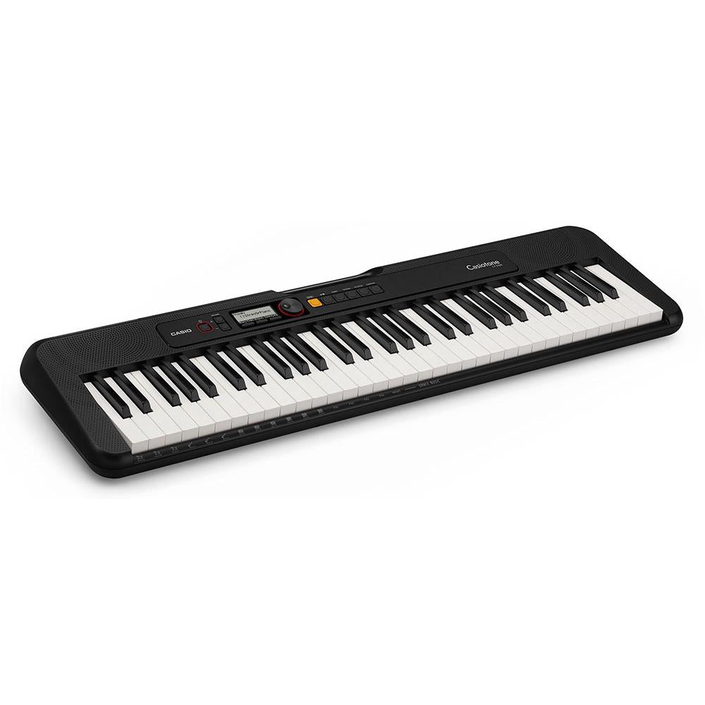 Teclado eletrônico Casio com display LCD, 61 teclas e 77 ritmos - Preto