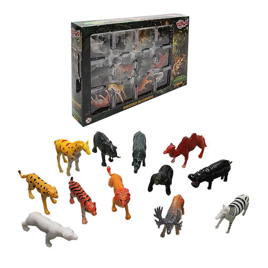 Brinquedo Miniaturas Realistas Animais Selvagens Explorar e Colecionar Toyng
