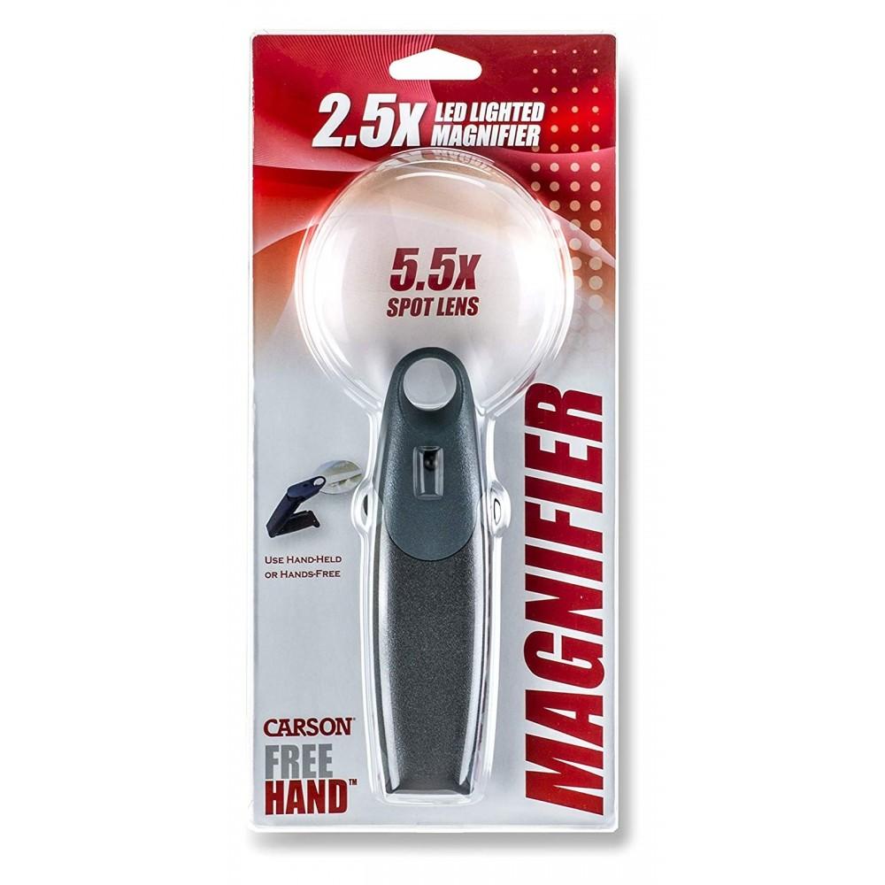Kit Monóculo Compacto 6x18mm Lupa Freehand 2.5x Led - Carson