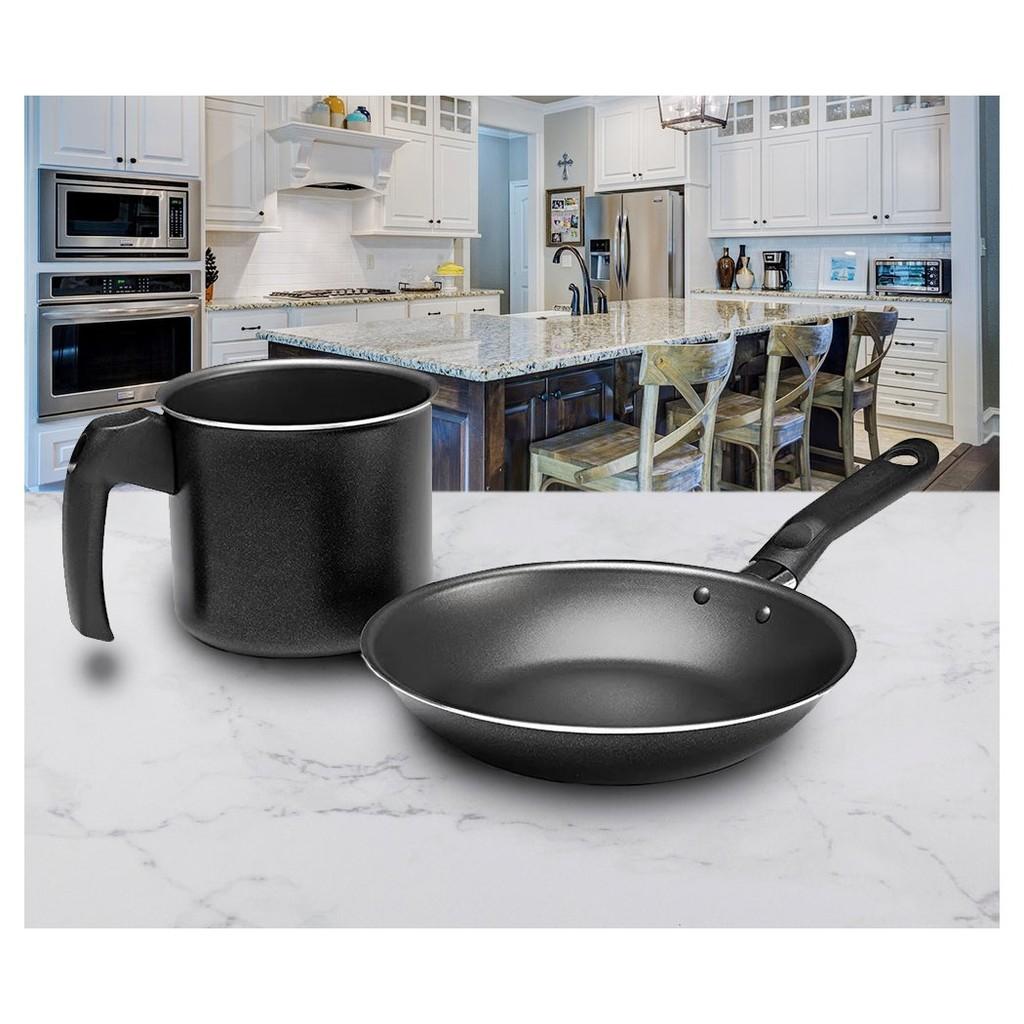Frigideira 20 cm e Fervedor 12 cm Ebony - Brinox Preto