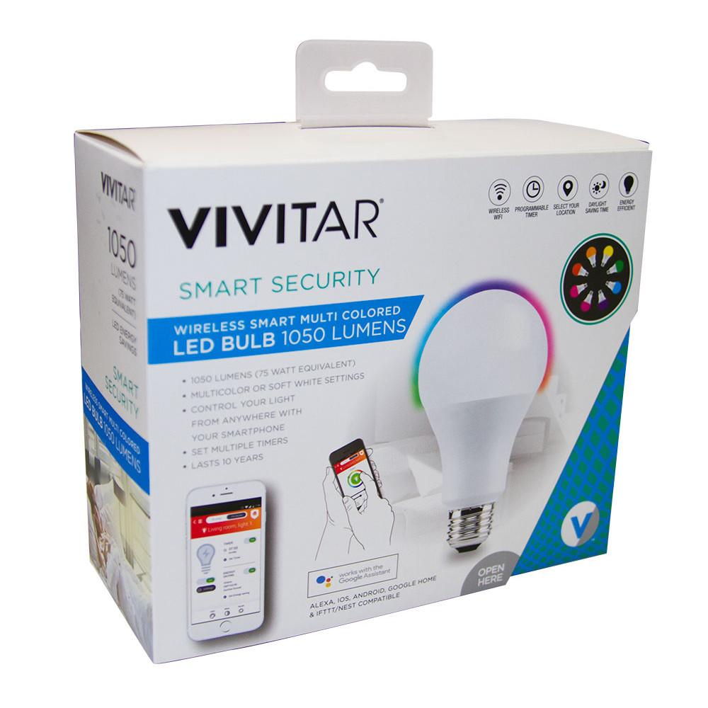 Lâmpada LED WiFi Vivitar LB-80 1050 Lumens Branca ou Colorida