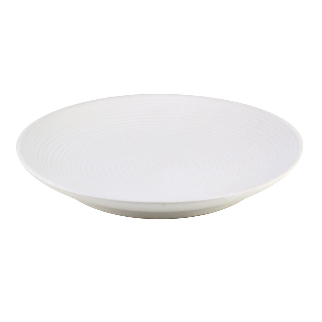 Conjunto com 2 pratos de cerâmica 19cm branco
