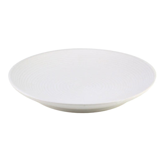 Conjunto com 2 pratos de cerâmica 19cm branco
